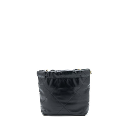 Chanel Mini 22 Bag Shiny Calfskin Black GHW (Microchip)