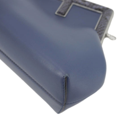 FENDI First Small Nappa Leather Shoulder Bag Blue