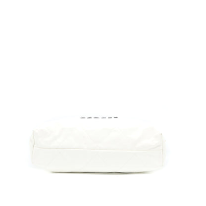 Chanel Large 22 Bag Calfskin White Brushed GHW (Microchip)