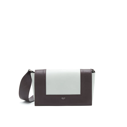 Celine Frame Mini Purse Grey/ Burgundy