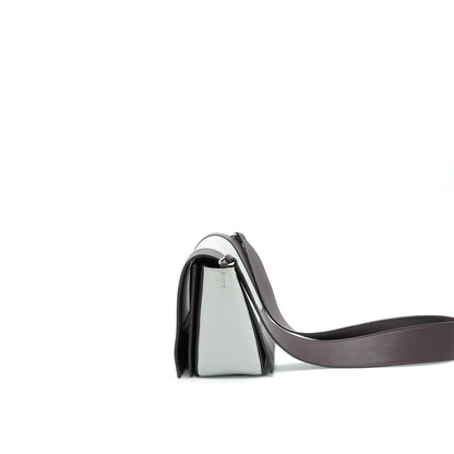 Celine Frame Mini Purse Grey/ Burgundy