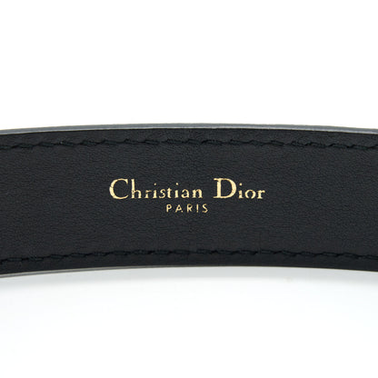 Dior size 70 D-fence Belt Black Smooth Calfskin 30mm