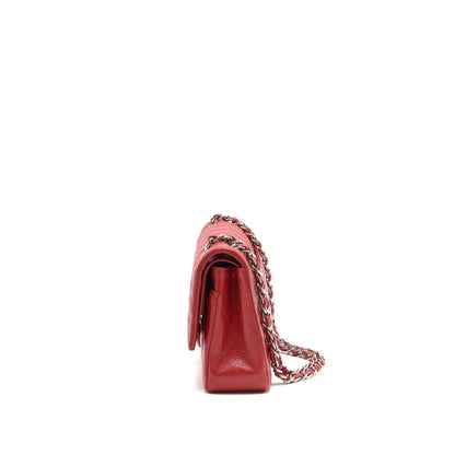 Chanel Medium Classic Double Flap Caviar Red SHW