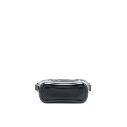 Chanel Small Gabrielle Hobo Bag Aged Calfskin Black with Multicolor Hardware