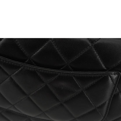 CHANEL Trendy CC Flap Quilted Leather Top Handle Shoulder Bag Black