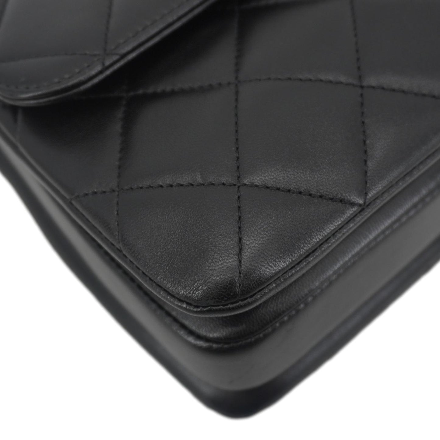 CHANEL Trendy CC Flap Quilted Leather Top Handle Shoulder Bag Black