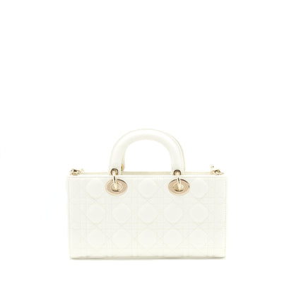 Dior Lady D-Joy Purse Latte Cannage Lambskin White