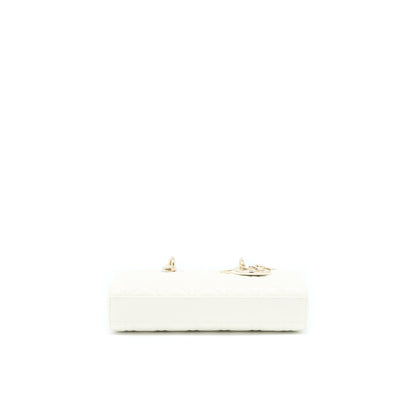 Dior Lady D-Joy Purse Latte Cannage Lambskin White