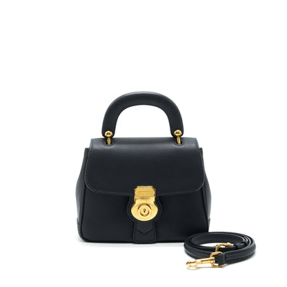 BURBERRY Small DK88 Top Handle Purse Black