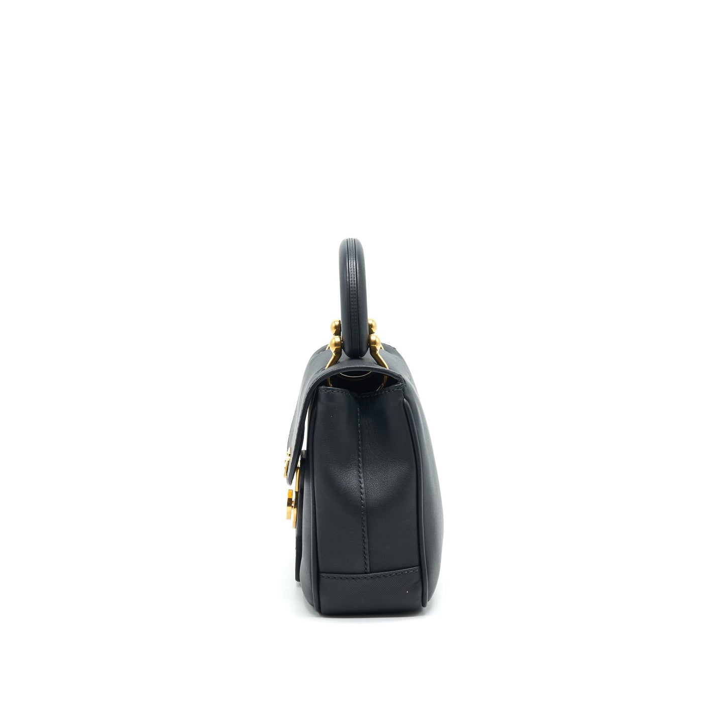 BURBERRY Small DK88 Top Handle Purse Black