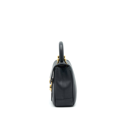 BURBERRY Small DK88 Top Handle Purse Black