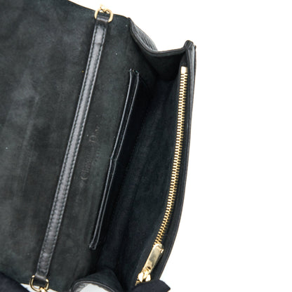 Dior Diorama Wallet On Chain Grained Calfskin Black