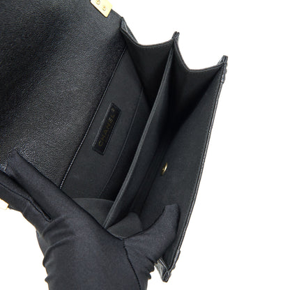 Chanel Vertical Boy Bag Carviar large Black GHW