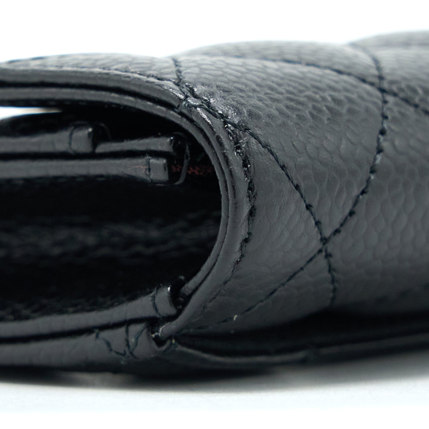 Chanel Classic Quilted Flap Card Holder Caviar Black GHW (Microchip)