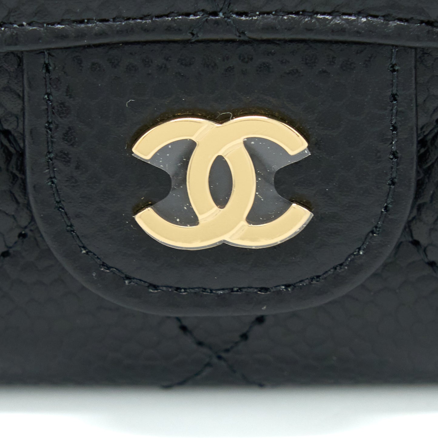 Chanel Classic Quilted Flap Card Holder Caviar Black GHW (Microchip)