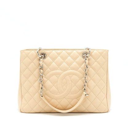 Chanel Grand Shopping Tote Bag Caviar Beige SHW