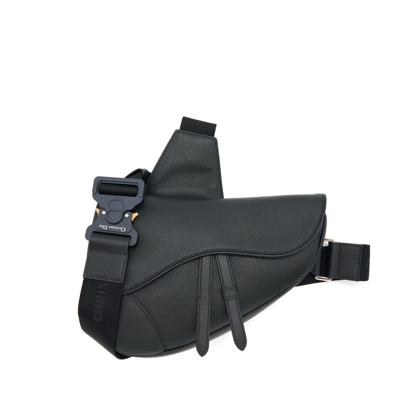 Dior Saddle Purse Grained Calfskin Black