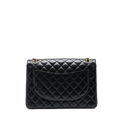Chanel Maxi Classic Double Flap Bag Lambskin Black GHW