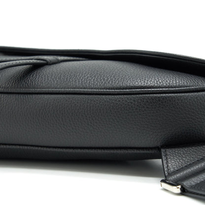 Dior Saddle Purse Grained Calfskin Black