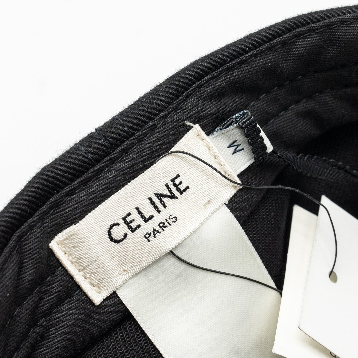 Celine Size M Logo Ball Cap Cotton Black