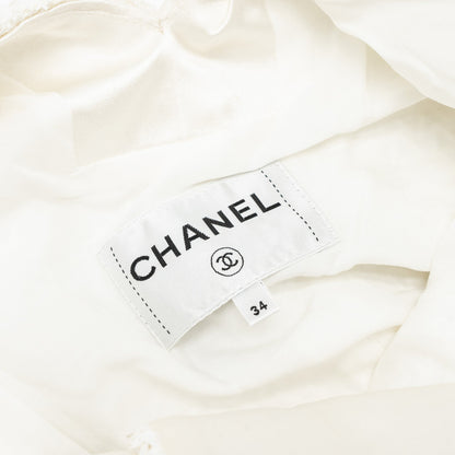 Chanel Size 34 22S Sequins Jacket and Skirt Suit Cotton/Polyester White/Multicolour
