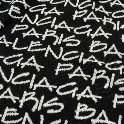 Balenciaga Size M Long Sleeve Sweater Virgin Wool Black/White