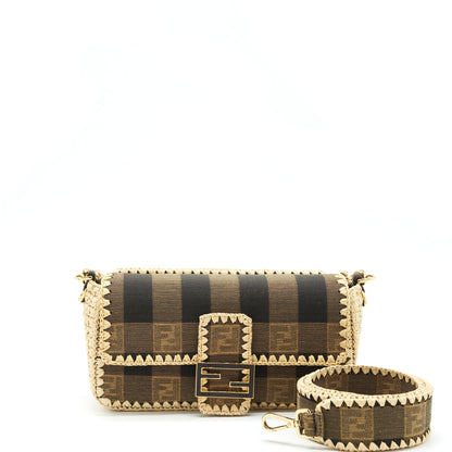 Fendi Baguette Mini Purse Fabric Brown/Cream
