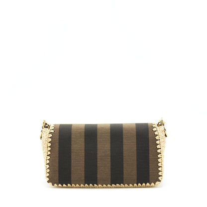 Fendi Baguette Mini Purse Fabric Brown/Cream