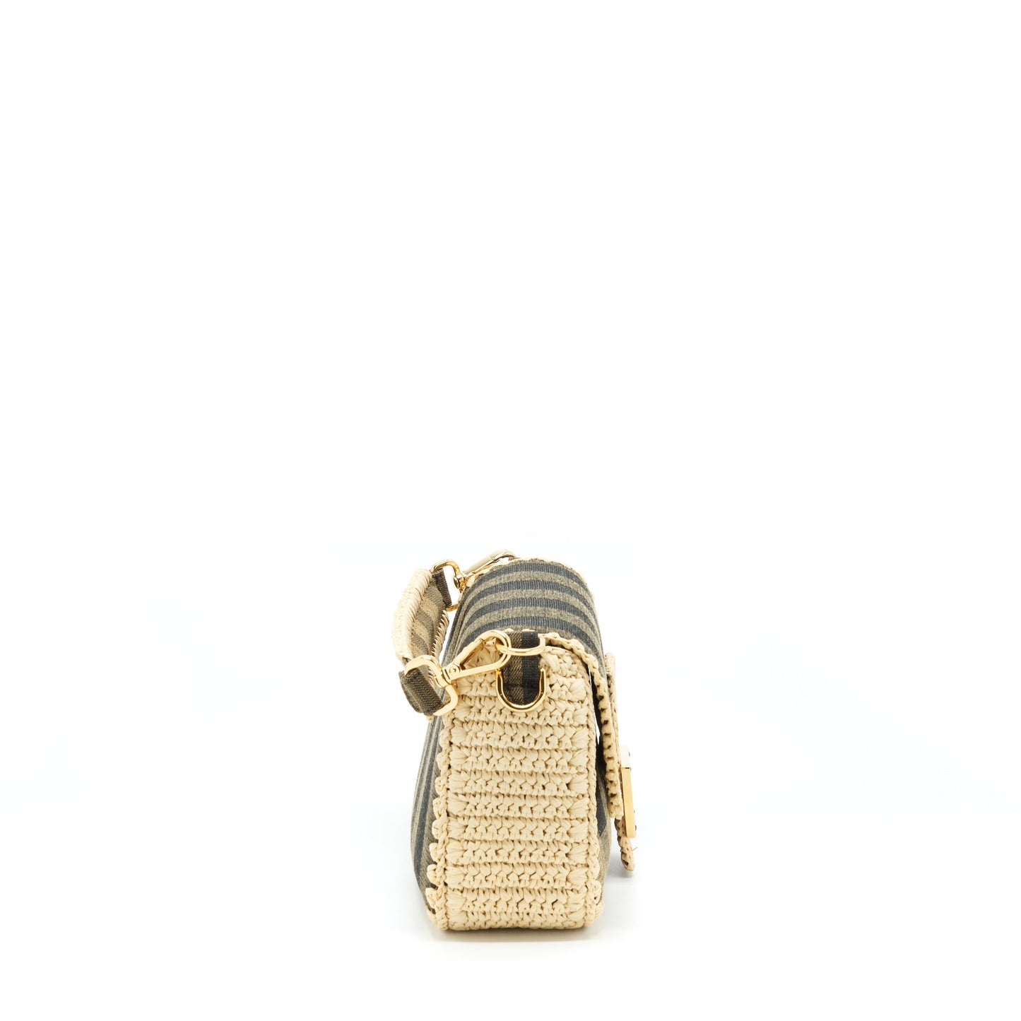 Fendi Baguette Mini Purse Fabric Brown/Cream