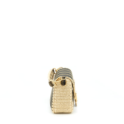Fendi Baguette Mini Purse Fabric Brown/Cream