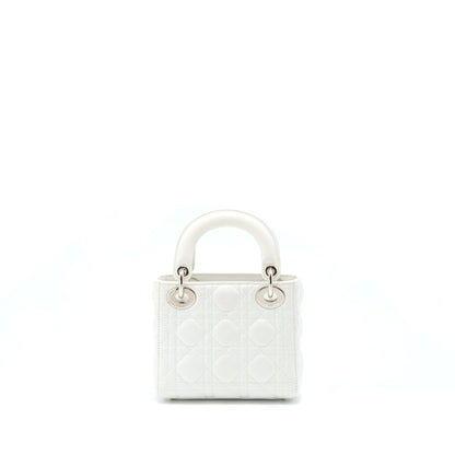 Dior Mini Lady Dior Lambskin White