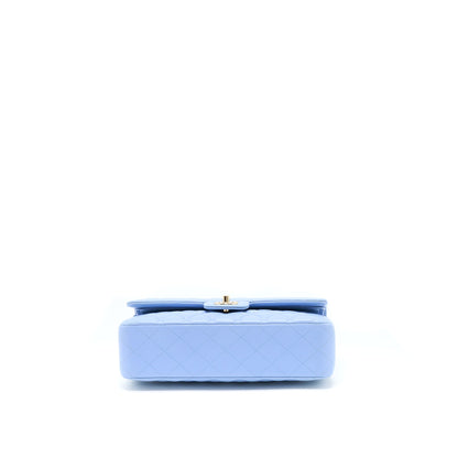 Chanel Classic Flap Bag Lambskin NA104 Light Blue LGHW