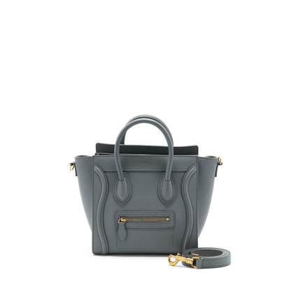 Celine Nano Luggage Purse Grey