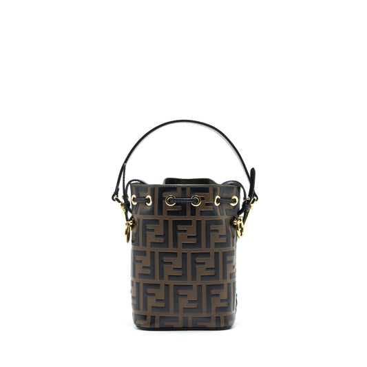 Fendi Mon Tresor Mini Bucket Purse Black/Brown