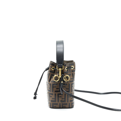 Fendi Mon Tresor Mini Bucket Purse Black/Brown