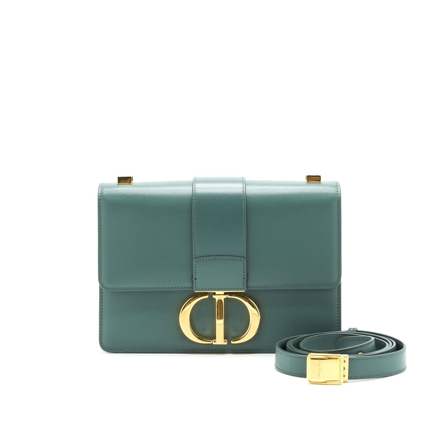 Dior 30 Montaigne Medium Flap Purse Green with