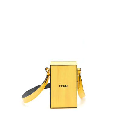 Fendi Vertical Box Mini Purse Yellow/ Black