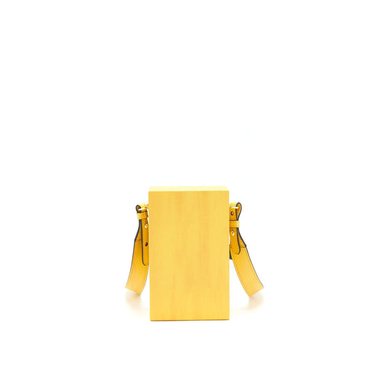 Fendi Vertical Box Mini Purse Yellow/ Black