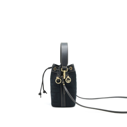 Fendi Mon Tresor Black Canvas Purse