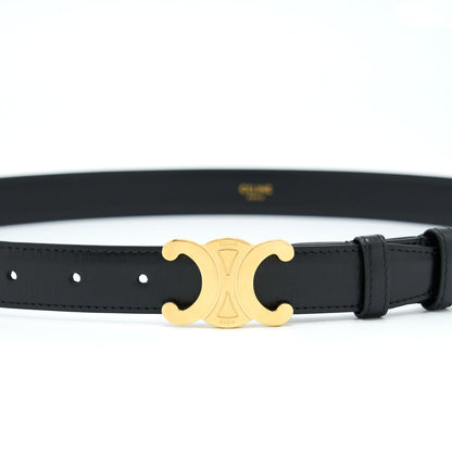 Celine Size 85 Triomphe Belt Smooth Calfskin Black