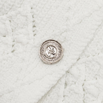 Chanel Size 38 25P Jacket Cotton/Mixed Fibres White SHW