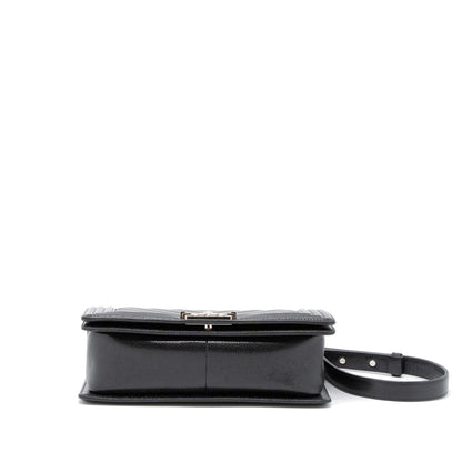 Chanel Medium Boy Bag Chevron Caviar Black SHW