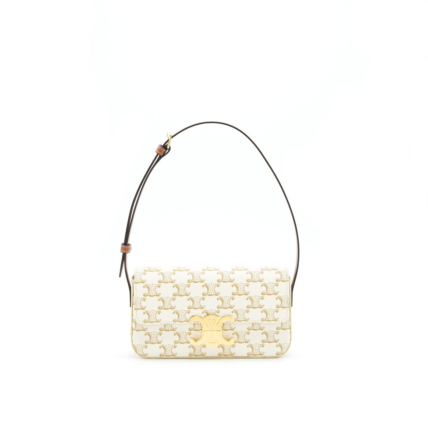 Celine Triomphe Mini Purse Calfskin White