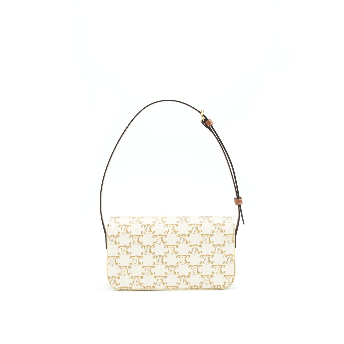 Celine Triomphe Mini Purse Calfskin White