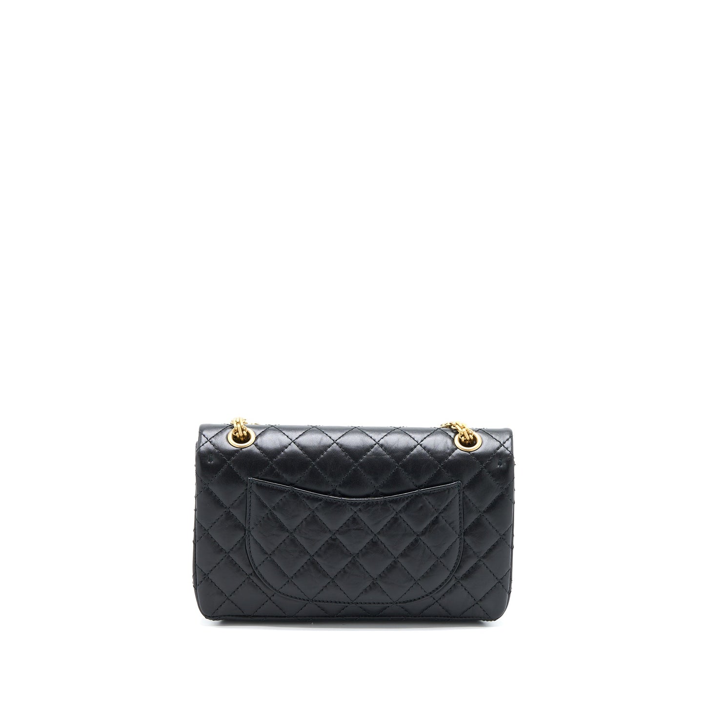Chanel Small 2.55 225 Reissue Flap Bag Aged Calfskin Black Brushed GHW