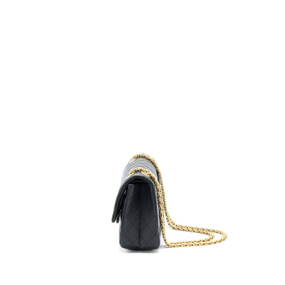 Chanel Small 2.55 225 Reissue Flap Bag Aged Calfskin Black Brushed GHW
