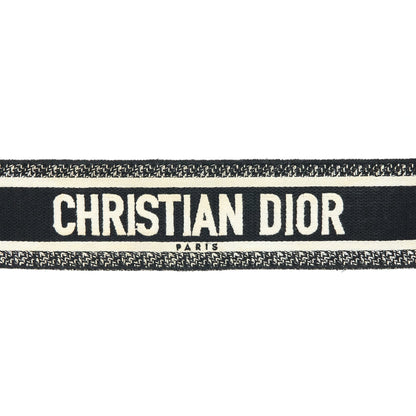 Dior Canvas Embroidered Shoulder Strap Black/White