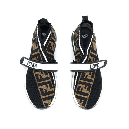 Fendi Size 37 Fabric Black Sneaker
