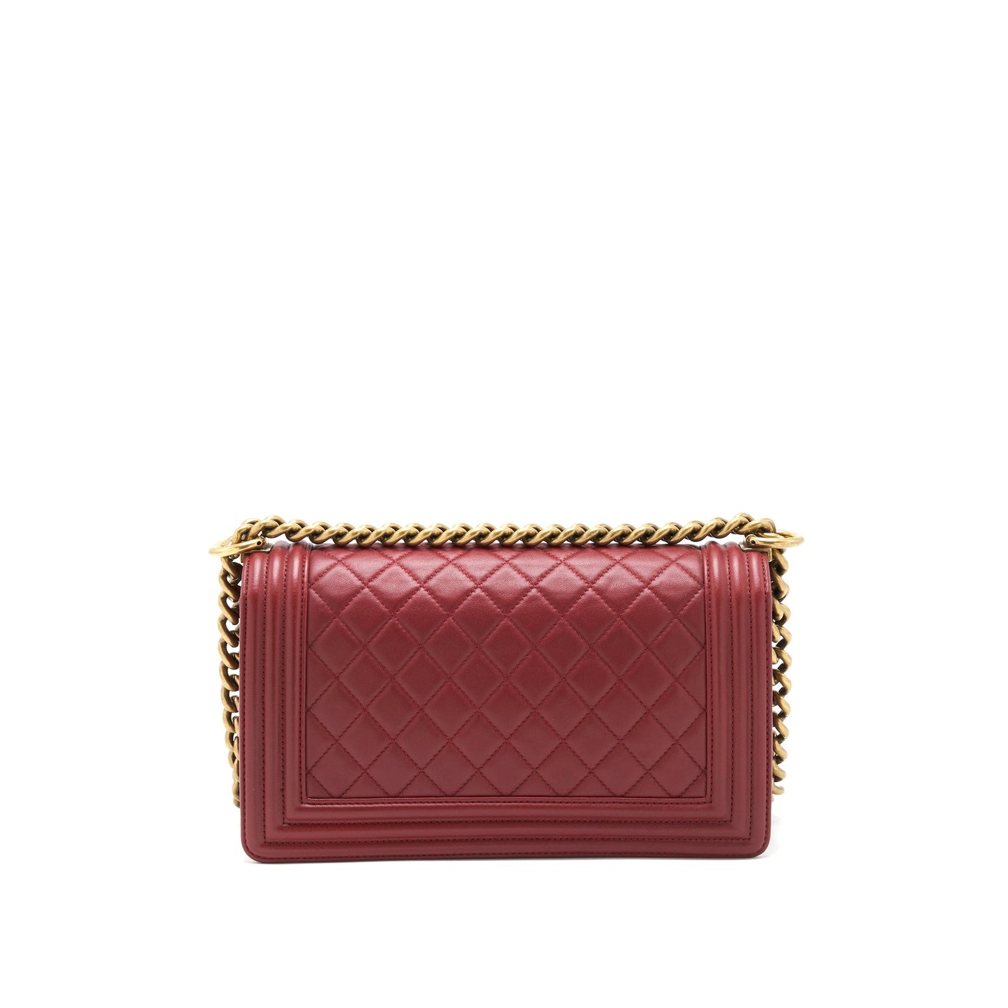 Chanel Medium Boy Bag Lambskin burgundy GHW