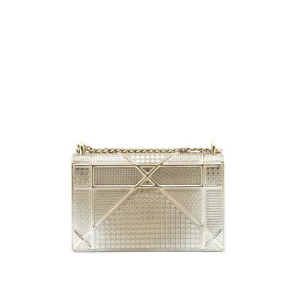 Dior Medium Diorama Metallic Light Gold With